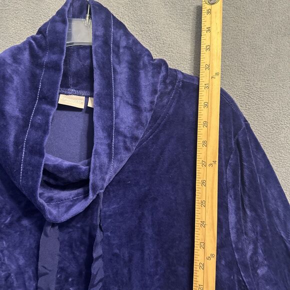 NWT Chicos Zenergy Velour Funnel Neck Tunic Sweatshirt Size 4 (20/22) Purple - Picture 7 of 8